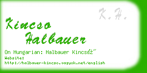 kincso halbauer business card